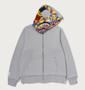 A BATHING APE BAPE x MEDICOM TOY 30TH ANNIV. BE@R SHARK FULL ZIP REVERSIBLE HOODIE