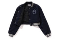 A BATHING APE Ladies' A BATHING APE CROPPED VARSITY JACKET