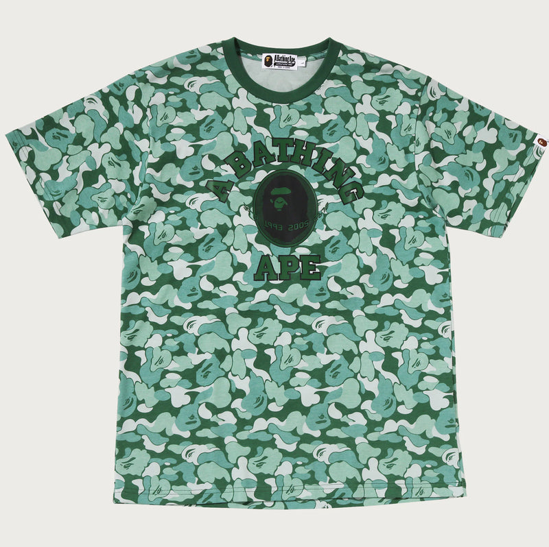 A BATHING APE BAPE CARD CAMO COLLEGE TEE ( ONLINE EXCLUSIVE )