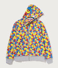 A BATHING APE BAPE x MEDICOM TOY 30TH ANNIV. BE@R SHARK FULL ZIP REVERSIBLE HOODIE