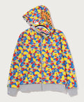 A BATHING APE BAPE x MEDICOM TOY 30TH ANNIV. BE@R SHARK FULL ZIP REVERSIBLE HOODIE