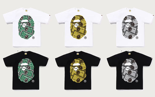 A BATHING APE BAPE CARD BIG APE HEAD TEE ( ONLINE EXCLUSIVE )