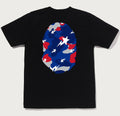 A BATHING APE Ladies' STA STRIKE CAMO BIG APE HEAD TEE