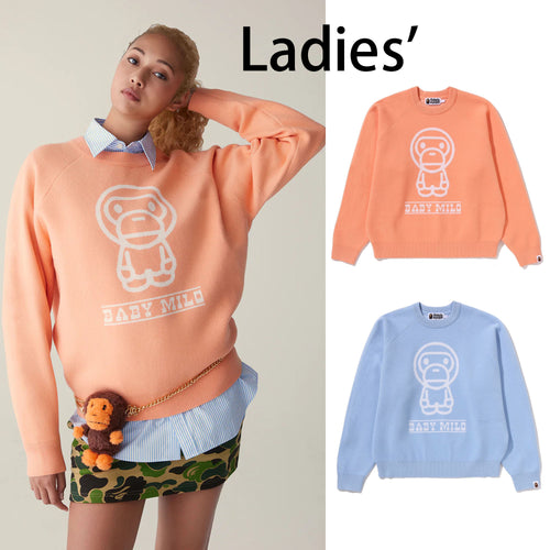 A BATHING APE Ladies' BABY MILO KNIT SWEATER - happyjagabee store