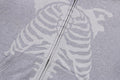 A BATHING APE SKELETON SHARK HEAVY WASHED CROPPED FIT FULL ZIP HOODIE