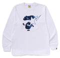 A BATHING APE COLOR CAMO APE FACE STA L/S TEE