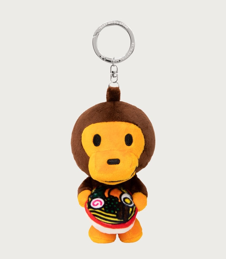 A BATHING APE BABY MILO STORE BABY MILO RAMEN PLUSH DOLL KEYCHAIN 15CM