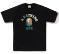 A BATHING APE TIE DYE COLLEGE TEE