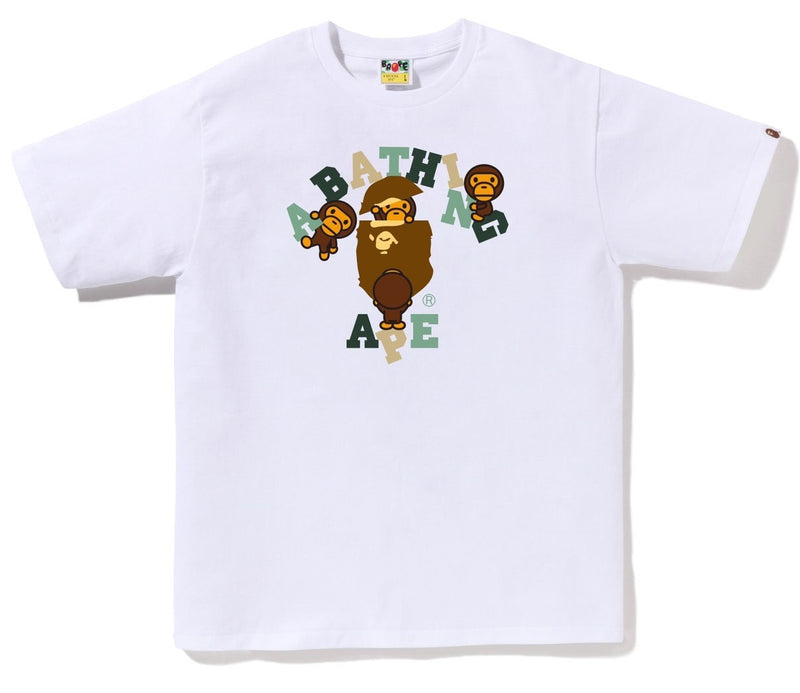A BATHING APE COLORS COLLEGE TEE