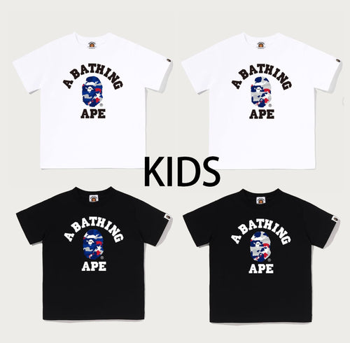 A BATHING APE BAPE KIDS STA STRIKE CAMO COLLEGE TEE