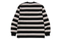 A BATHING APE STRIPE ONE POINT RELAXED FIT POCKET L/S TEE