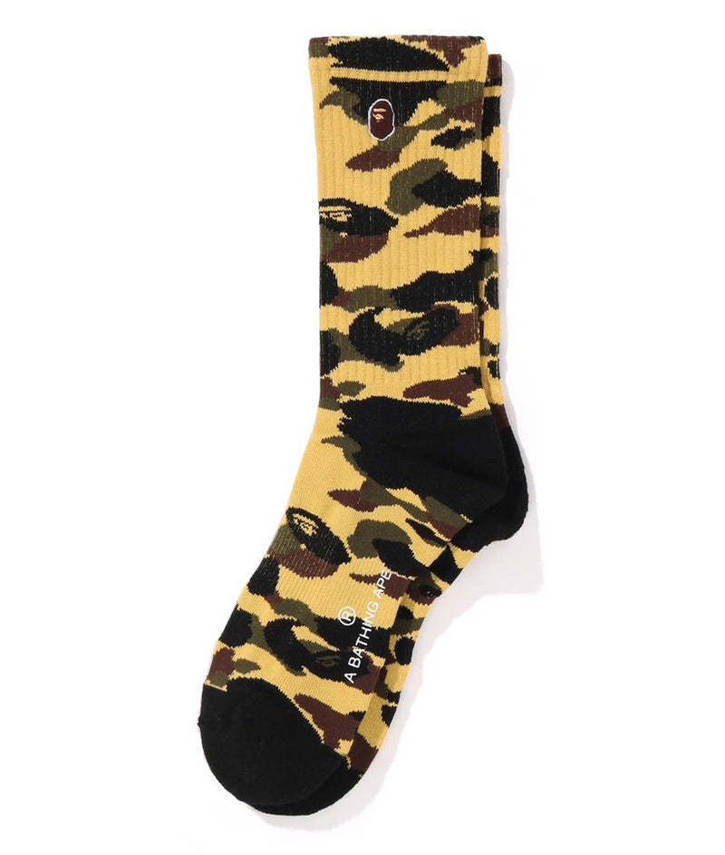 A BATHING APE 1ST CAMO APE HEAD ONE POINT SOCKS