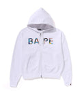 A BATHING APE Ladies' MULTI CAMO CRYSTAL LOGO WIDE ZIP HOODIE