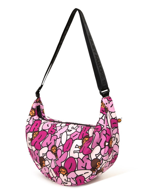 A BATHING APE BABY MILO STORE BUBBLE CAMO MEDIUM CROSS BAG
