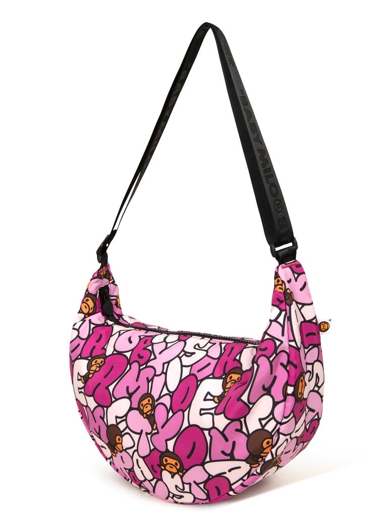 A BATHING APE BABY MILO STORE BUBBLE CAMO MEDIUM CROSS BAG