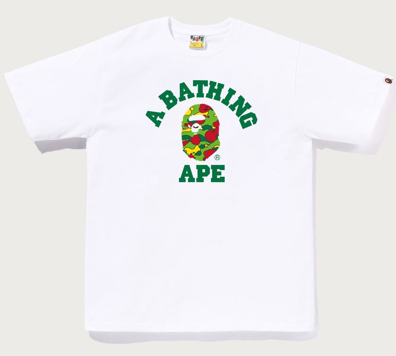 A BATHING APE STA CAMO COLLEGE TEE