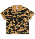 A BATHING APE BAPE KIDS 1ST CAMO ONE POINT POLO SHIRT
