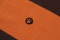 A BATHING APE MILO ONE POINT STRIPE RELAXED FIT POLO