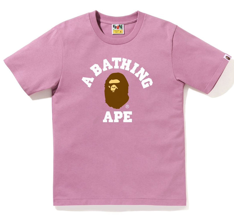 A BATHING APE Ladies' COLLEGE TEE - happyjagabee store