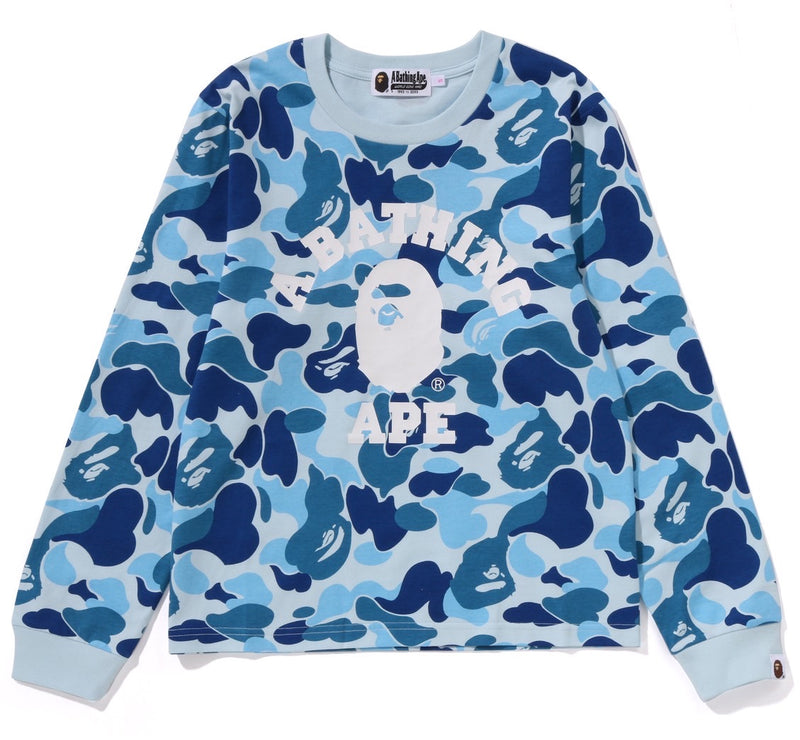 A BATHING APE Ladies' ABC CAMO COLLEGE L/S TEE