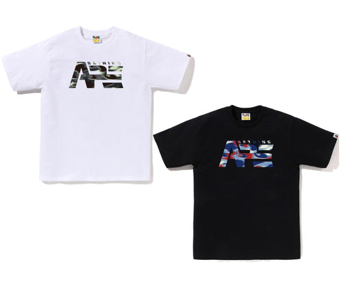 A BATHING APE SCREEN CAMO TACTICAL LOGO TEE
