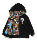 A BATHING APE BAPE KIDS BABY MILO PATTERN REVERSIBLE ZIP HOODIE - happyjagabee store