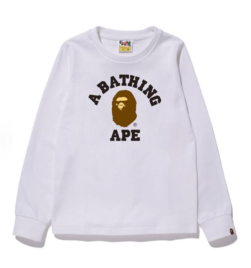 A BATHING APE Ladies' COLLEGE L/S TEE