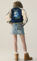 A BATHING APE Ladies' PAISLEY PATTERN APE HEAD SOUVENIR JACKET