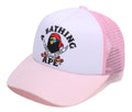 A BATHING APE APE CROSSBONE COLLEGE MESH CAP