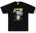 A BATHING APE APE HEAD UFO ON MOON TEE