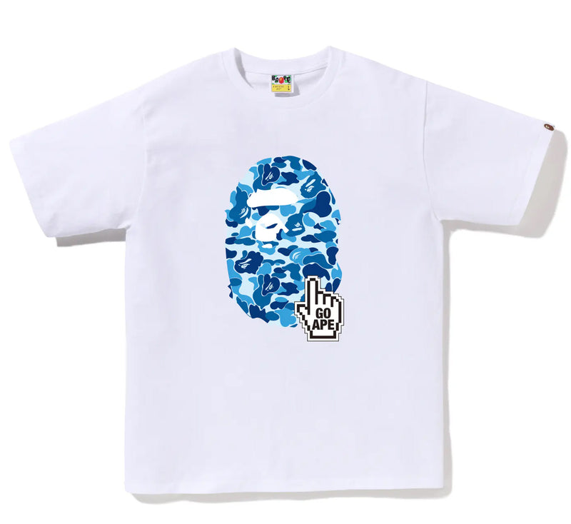 A BATHING APE ABC CAMO GO APE POINTER APE HEAD TEE - ONLINE EXCLUSIVE -