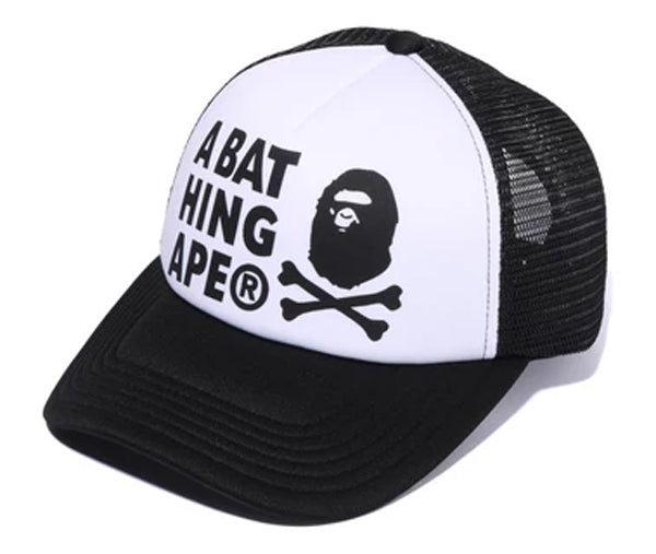 A BATHING APE APE CROSSBONE MESH CAP