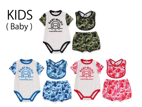 A BATHING APE BAPE KIDS ABC CAMO BABY MILO BABY GIFT SET