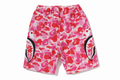 A BATHING APE BAPE KIDS ABC CAMO SIDE SHARK BEACH SHORTS