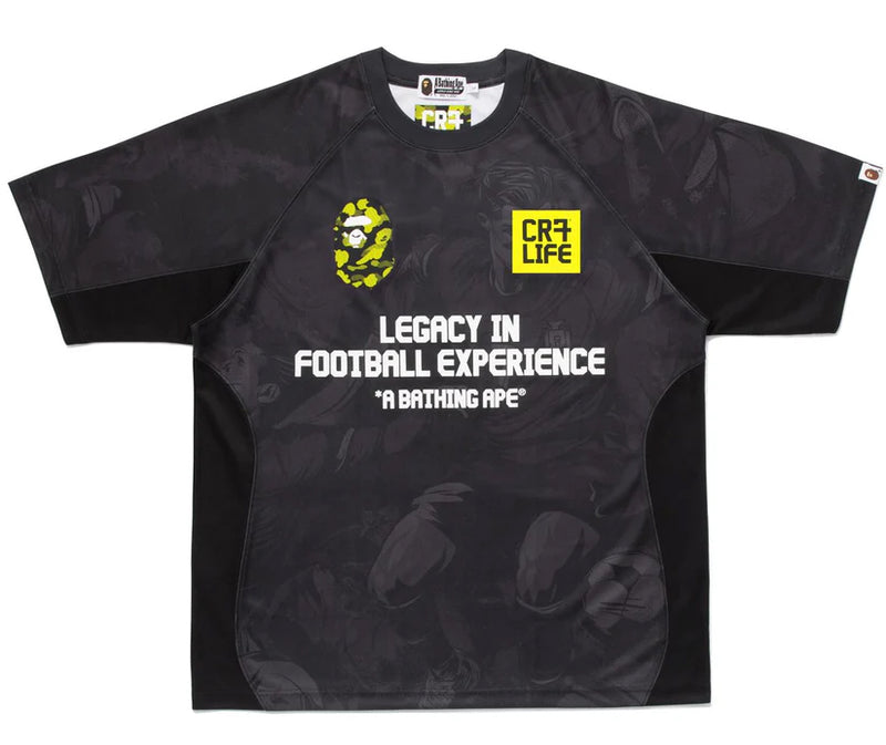 A BATHING APE BAPE x CR7 LIFE ALL OVER PRINT MULTI LOGO RELAXED FIT JERSEY