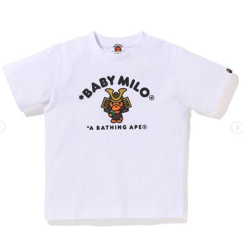 A BATHING APE BAPE KIDS KABUTO BABY MILO COLLEGE TEE