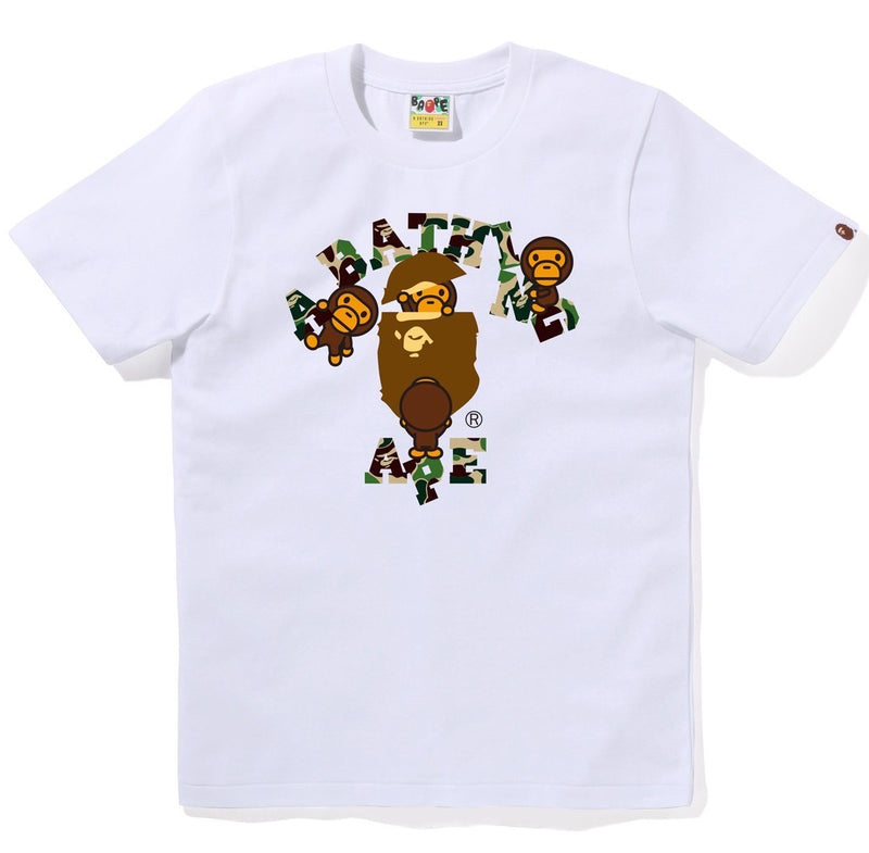 A BATHING APE Ladies' ABC CAMO COLLEGE MILO TEE