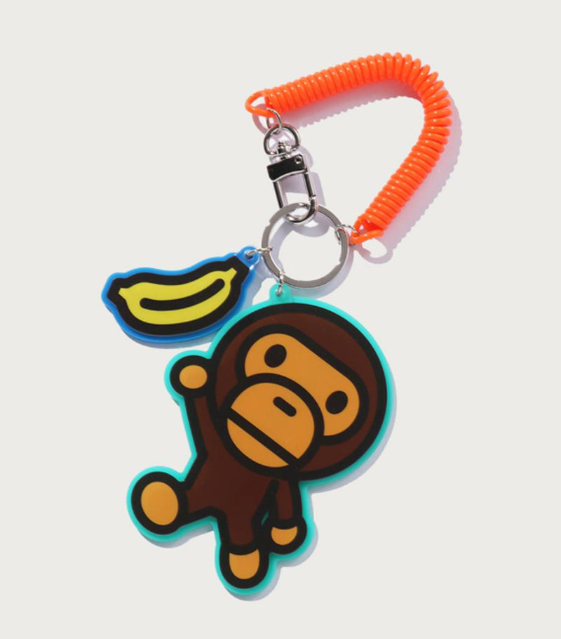 A BATHING APE BAPE KIDS BABY MILO BANANA COIL KEYCHAIN