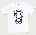 A BATHING APE Ladies' CRYSTAL STONE BIG BABY LISA TEE