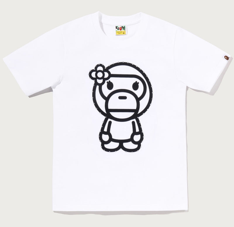 A BATHING APE Ladies' CRYSTAL STONE BIG BABY LISA TEE
