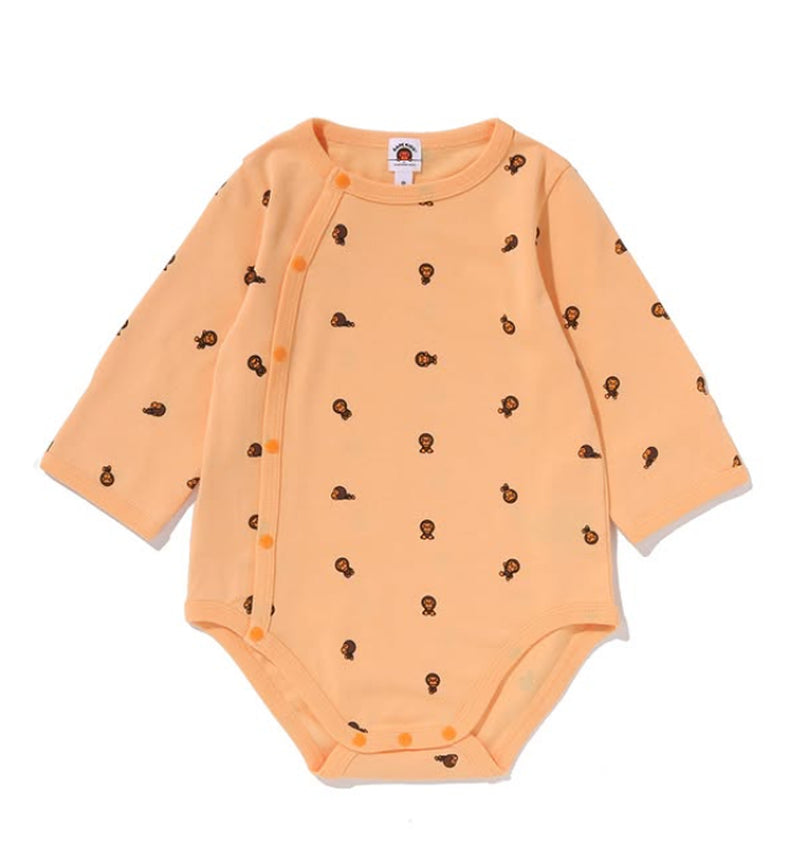 A BATHING APE BAPE KIDS BABY MILO MONOGRAM BODYSUIT