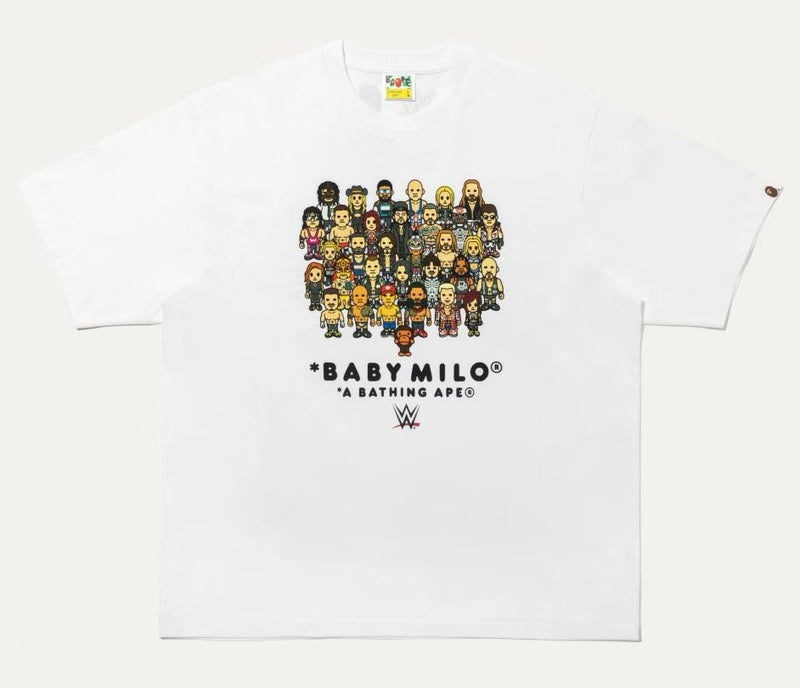A BATHING APE WWE x BAPE x TOPPS BABY MILO RELAXED FIT TEE ( WRESTLERS )