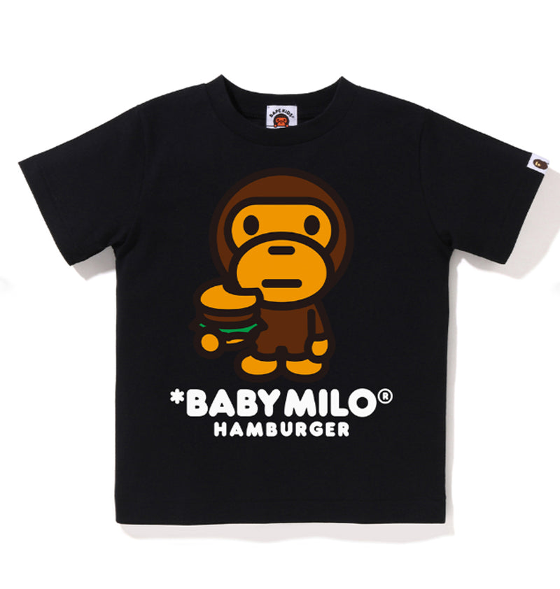 A BATHING APE BAPE KIDS BABY MILO HAMBURGER TEE