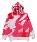 A BATHING APE MEGA ABC CAMO DOUBLE SHARK RELAXED FIT FULL ZIP HOODIE