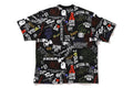 A BATHING APE HAND DRAW PATTERN RELAXED FIT TEE