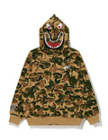 A BATHING APE BAPE x KIDSUPER CAMO SHARK FULL ZIP HOODIE