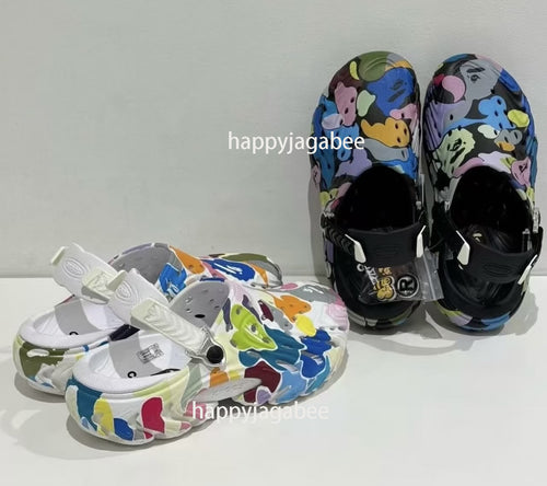 A BATHING APE BAPE x CROCS - ECHO CLOG 2.0 MULTI CAMO