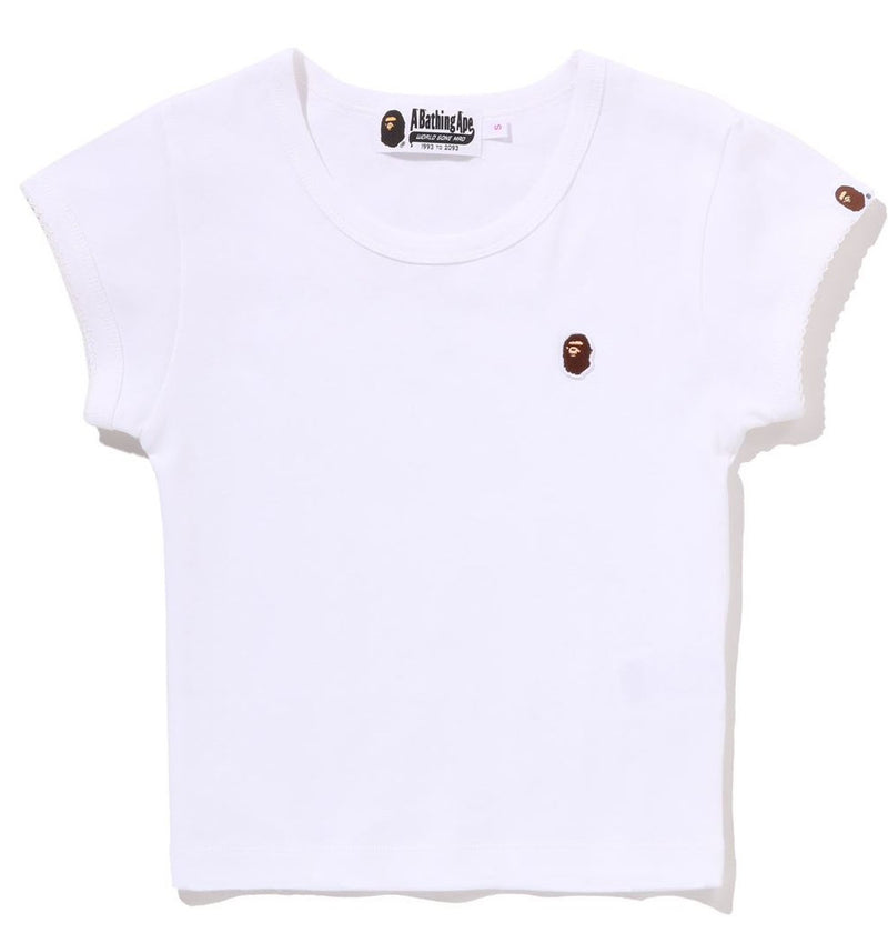 A BATHING APE Ladies' APE HEAD ONE POINT CROPPED TEE - happyjagabee store