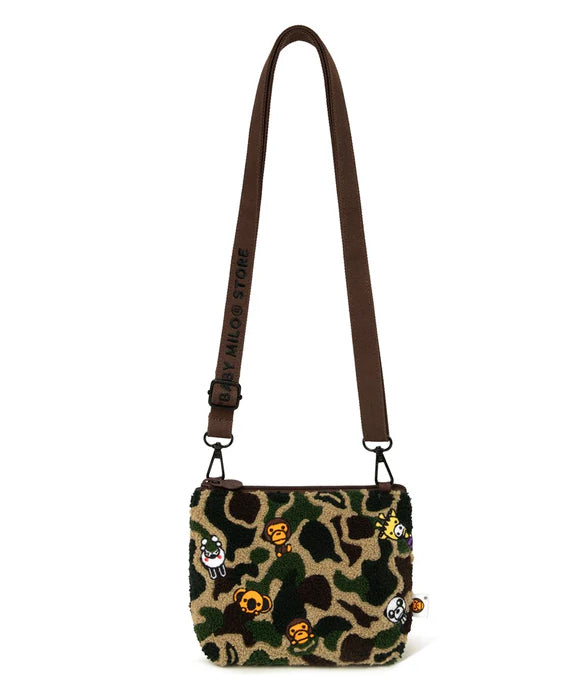 A BATHING APE BABY MILO STORE BABY MILO EMBROIDERY MINI CROSS BAG