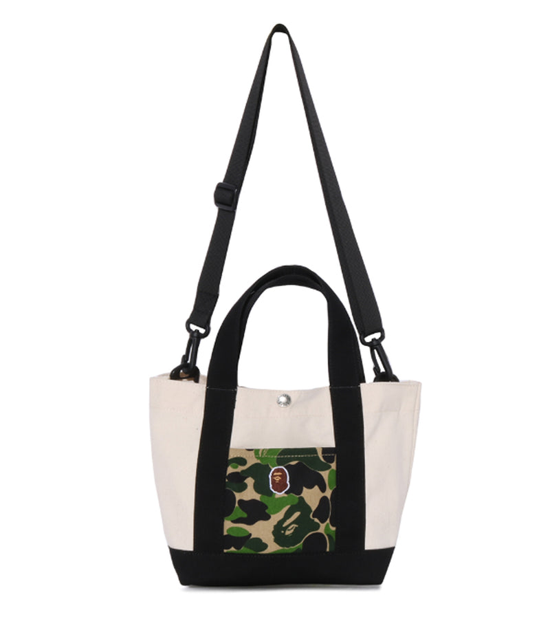 A BATHING APE BAPE KIDS ABC CAMO POCKET TOTE BAG
